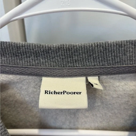 Richer Poorer Heather Gray Women's Cropped Sweatshirt - Picture 4 of 7